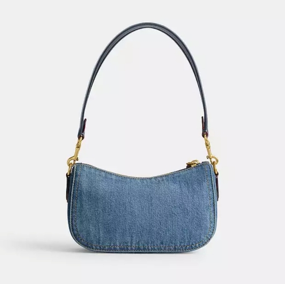 NWT❤️ Coach Swinger 20 Denim B4/Indigo CR553 Shoulder Bag - Picture 3 of 7
